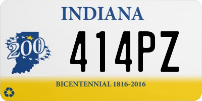 IN license plate 414PZ