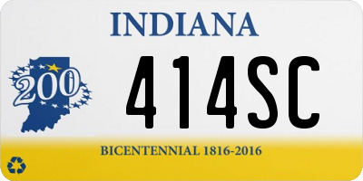 IN license plate 414SC