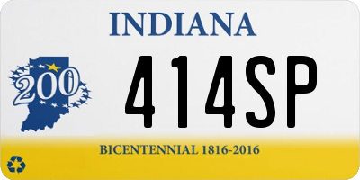 IN license plate 414SP