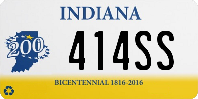 IN license plate 414SS