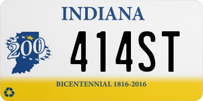 IN license plate 414ST