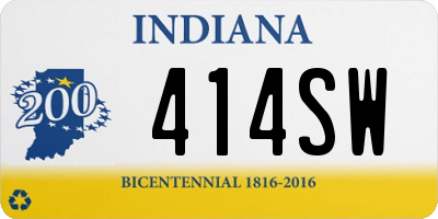 IN license plate 414SW