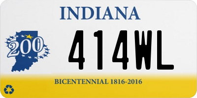 IN license plate 414WL