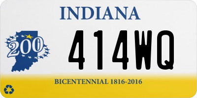 IN license plate 414WQ