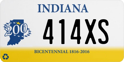 IN license plate 414XS