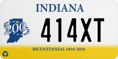 IN license plate 414XT