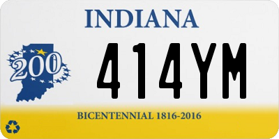 IN license plate 414YM