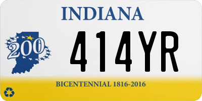 IN license plate 414YR