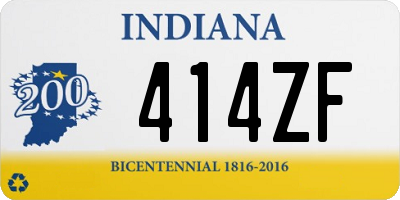 IN license plate 414ZF