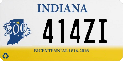 IN license plate 414ZI