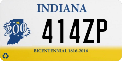 IN license plate 414ZP