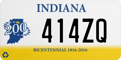 IN license plate 414ZQ