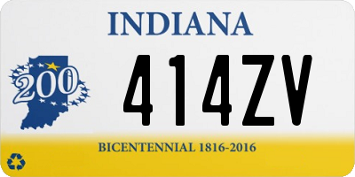 IN license plate 414ZV