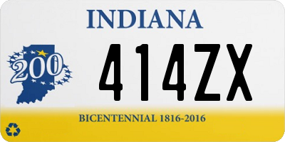 IN license plate 414ZX