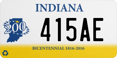 IN license plate 415AE