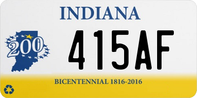 IN license plate 415AF