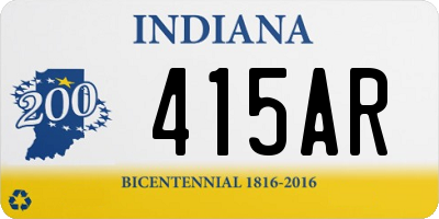 IN license plate 415AR