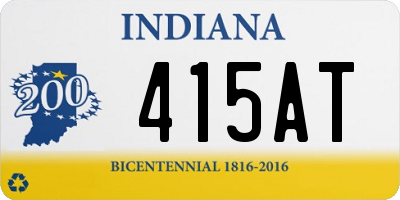 IN license plate 415AT