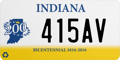 IN license plate 415AV