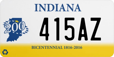 IN license plate 415AZ