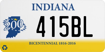 IN license plate 415BL