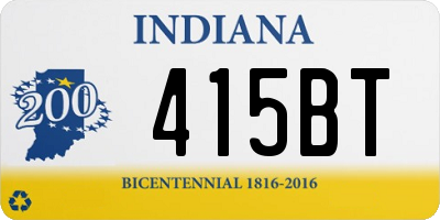 IN license plate 415BT