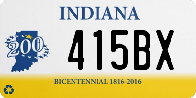 IN license plate 415BX