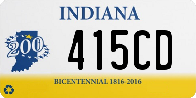 IN license plate 415CD