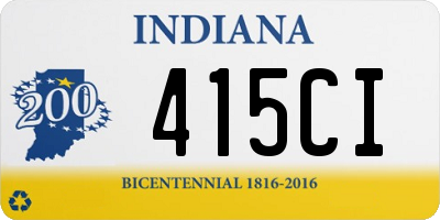 IN license plate 415CI