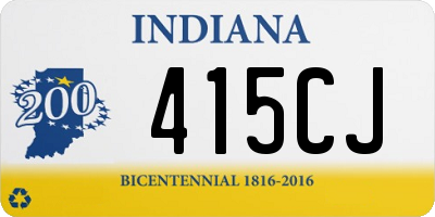 IN license plate 415CJ