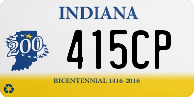 IN license plate 415CP