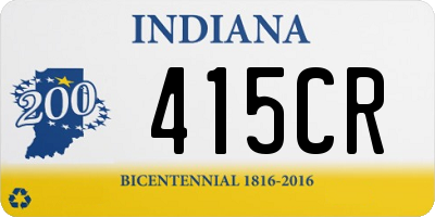 IN license plate 415CR