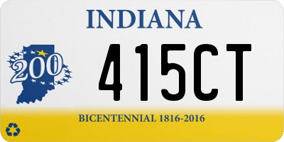 IN license plate 415CT