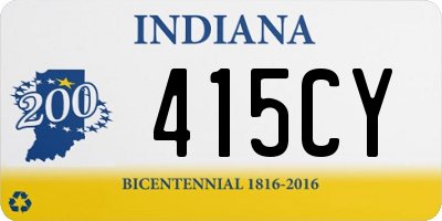 IN license plate 415CY
