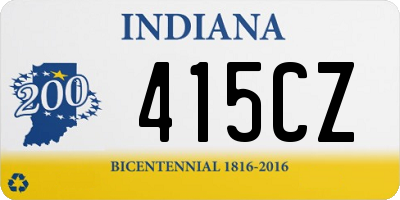 IN license plate 415CZ