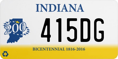 IN license plate 415DG