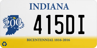 IN license plate 415DI