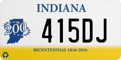 IN license plate 415DJ