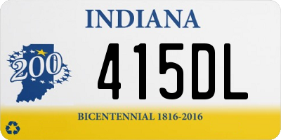 IN license plate 415DL