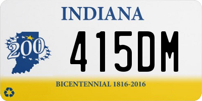 IN license plate 415DM