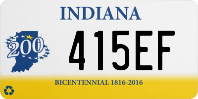 IN license plate 415EF