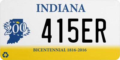 IN license plate 415ER