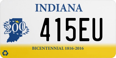 IN license plate 415EU