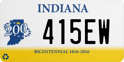 IN license plate 415EW