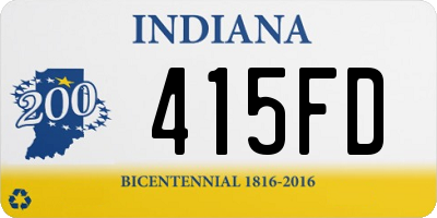 IN license plate 415FD