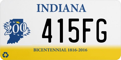 IN license plate 415FG