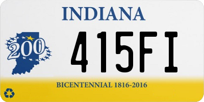 IN license plate 415FI