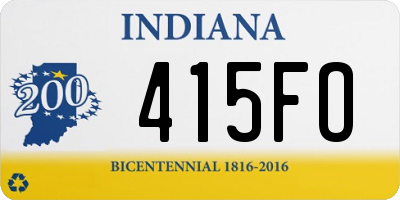 IN license plate 415FO