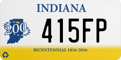 IN license plate 415FP