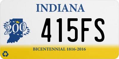 IN license plate 415FS